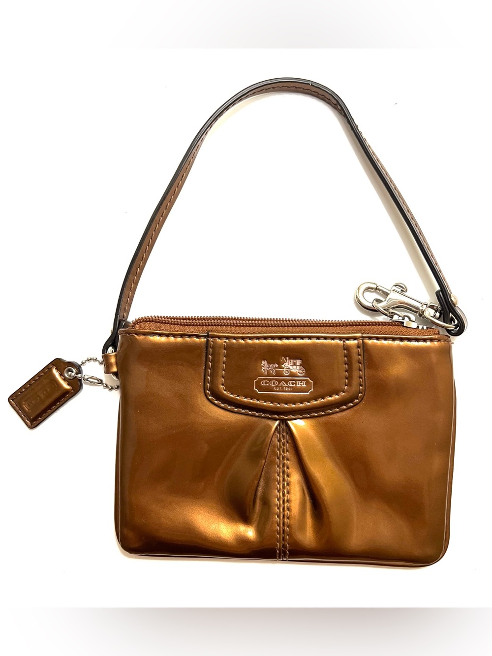 Coach Metallic Bronze Clutch Wristlet